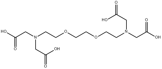 Структура Ethylenebis (oxyethylenenitrilo) tetraacetic кисловочная