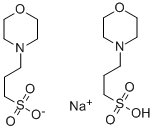 (N-Morpholino) propanesulfonic кисловочная структура соли hemisodium 3